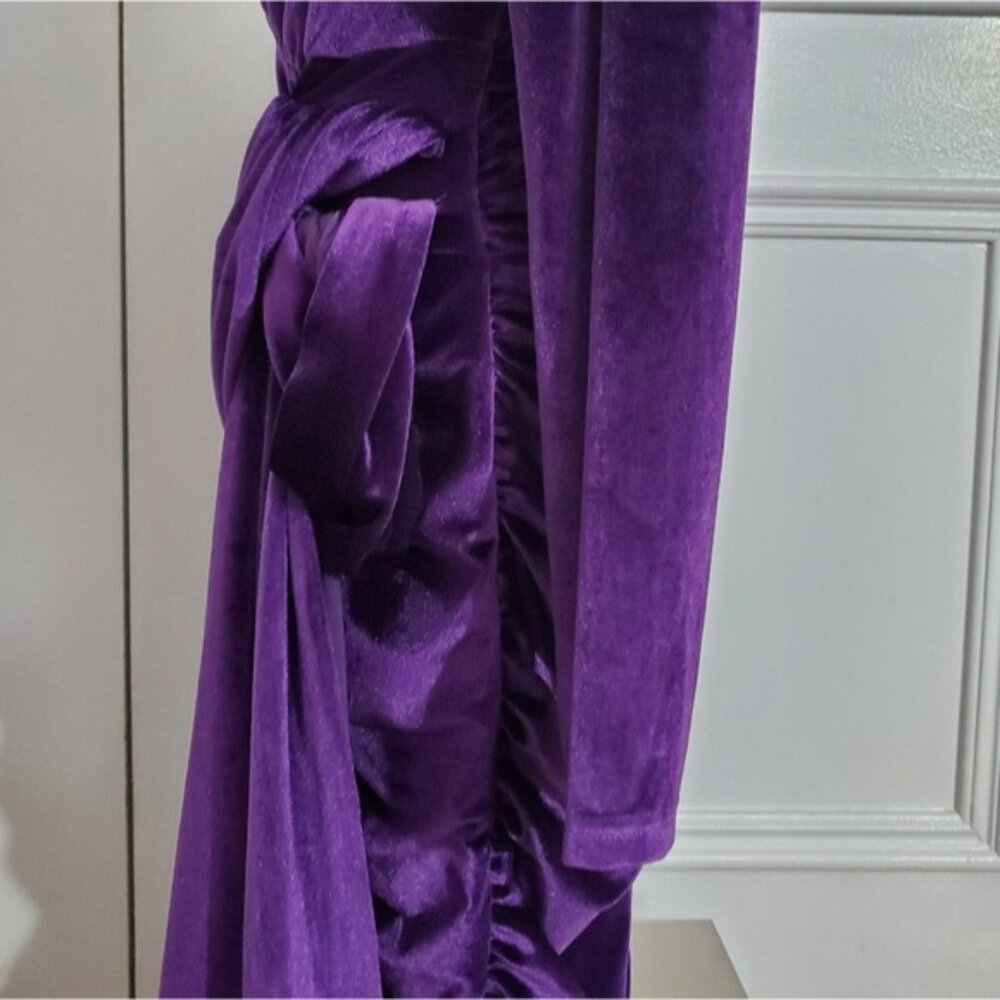 House of Harlow 1960 Velvet Wrap Sash Dress - Picture 13 of 16